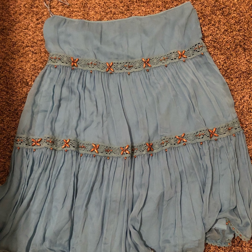 Nine West Double-Lined Beaded Strapless Top